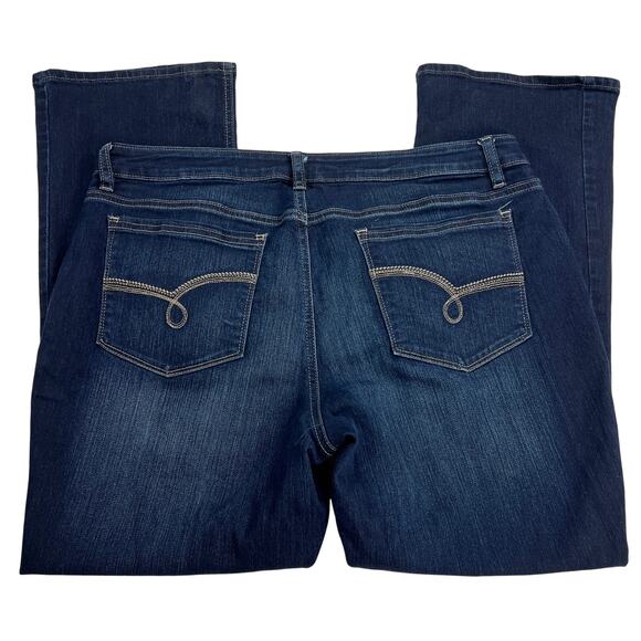 Lee Riders Midrise BootCut Dark Wash Jeans Stretch Denim Size 16P - Picture 3 of 13